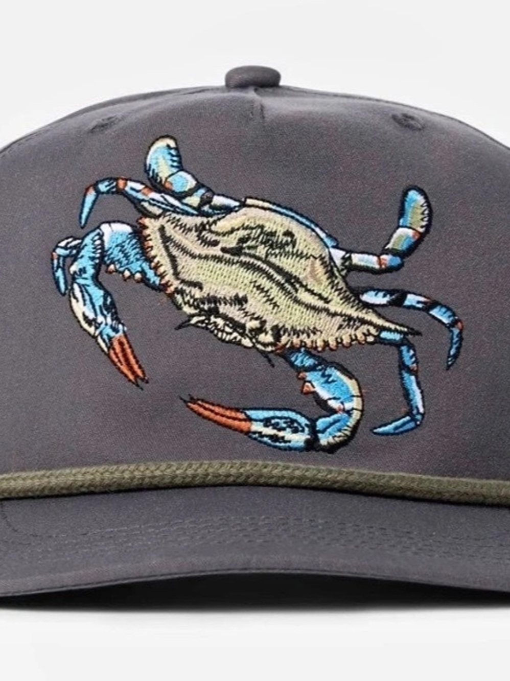 NWT Duck Camp Blue Crab Hat Gray